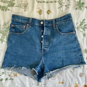 Levi's blue jean shorts